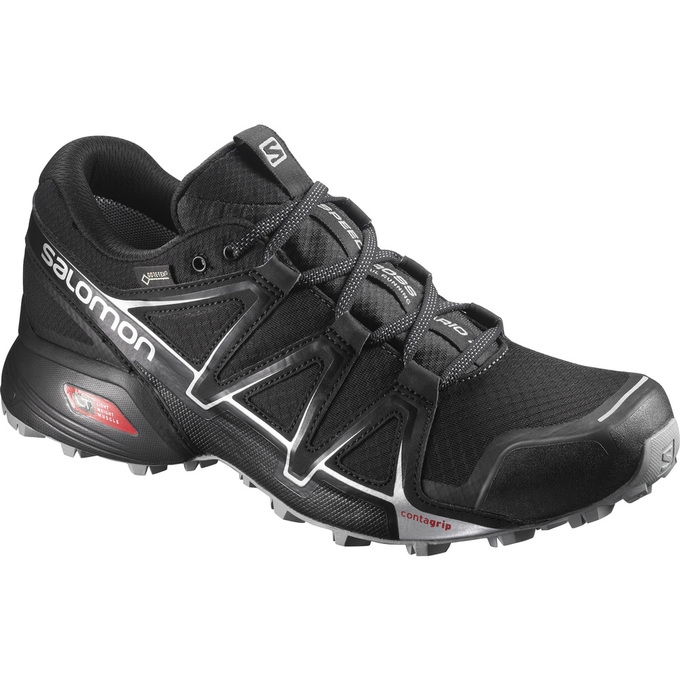 Salomon SPEEDCROSS VARIO 2 GTX トレイルランニングシューズ メンズ 黒 | JP-8954SGH