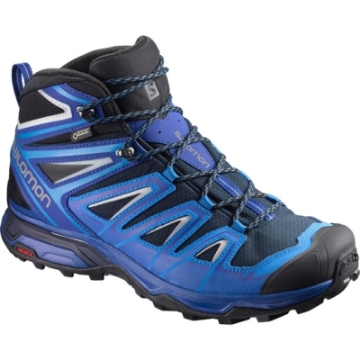 Salomon X ULTRA 3 MID GTX ハイキング シューズ メンズ 青 黒 | JP-0914IOP